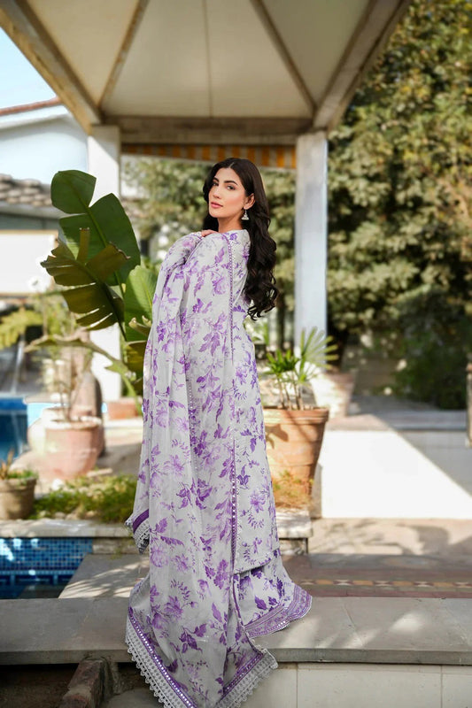 PRINTED KARANDII EMBROIDERY UNSTITCH DRESS 3 PIECE 518W