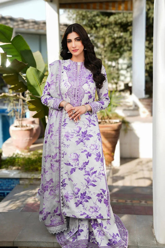 PRINTED KARANDII   EMBROIDERY UNSTITCH DRESS 3 PIECE 518W