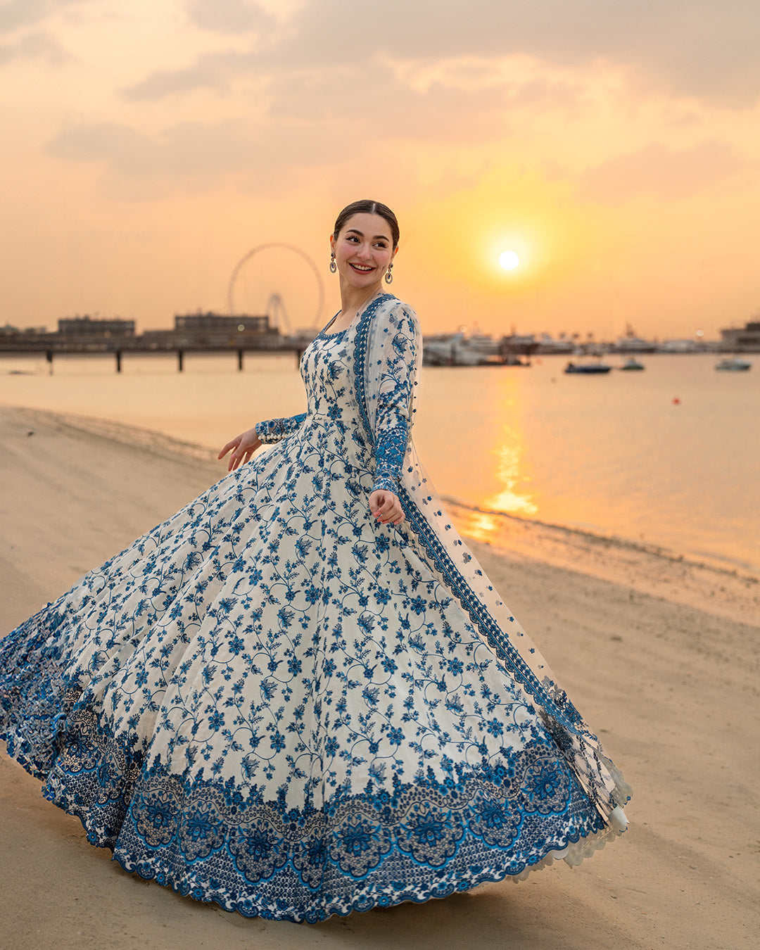 3PC UNSTITCH LAWN EMB SHIRT WITH NET EMB DUPATTA AND TROUSER-718