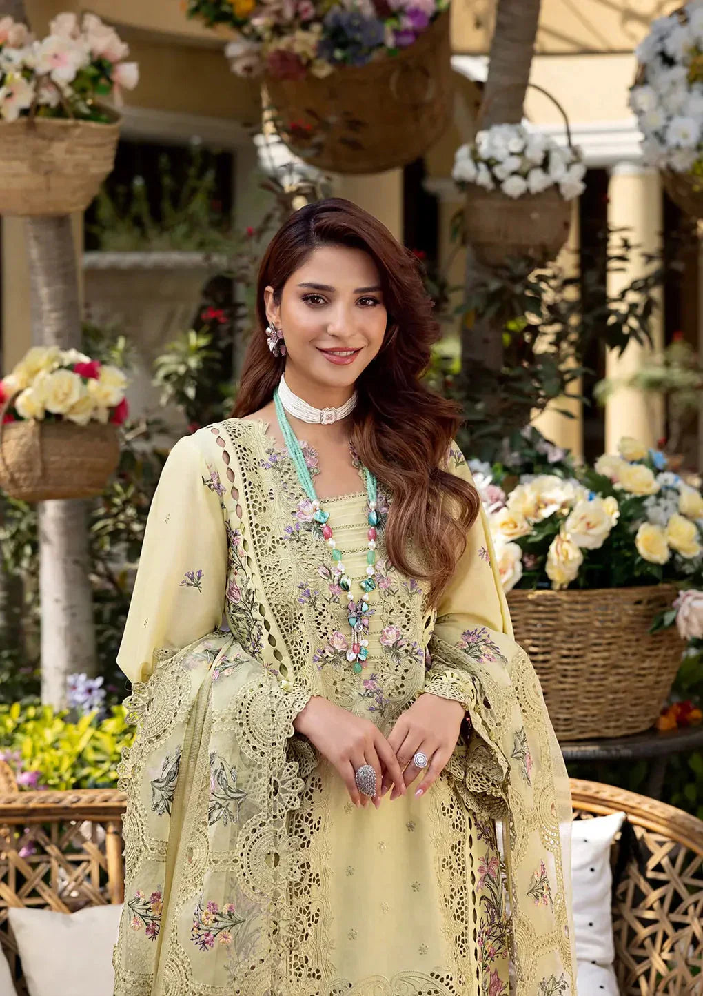 PREMIUM EMBROIDERED LUXURY  LAWN | UNSTITCHED 3-PIECE SUIT 711