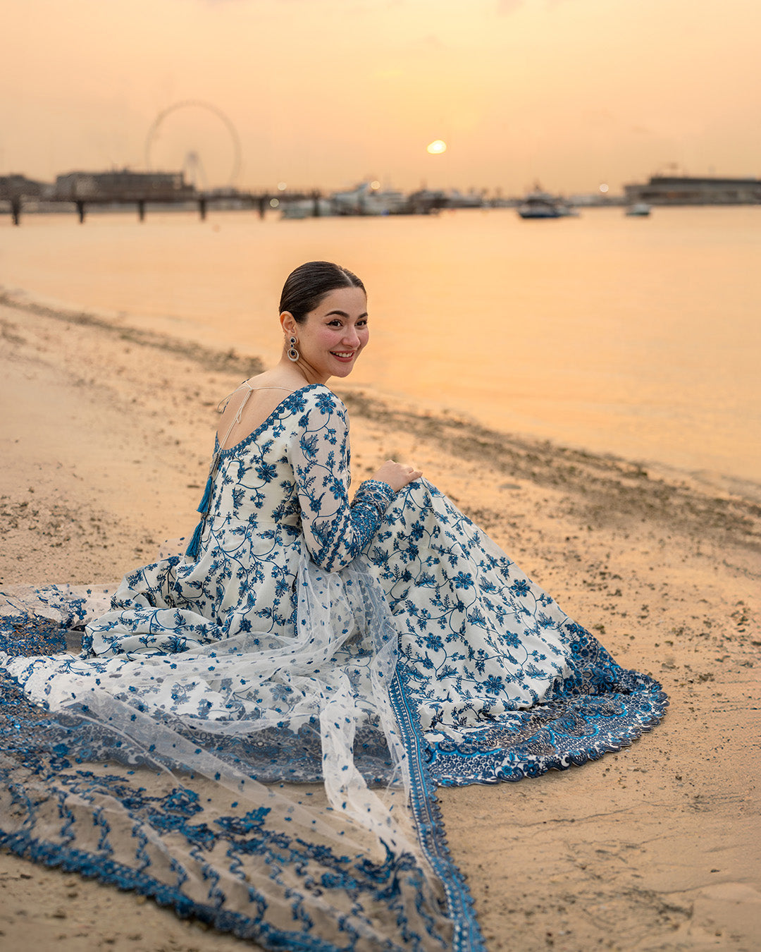 3PC UNSTITCH LAWN EMB SHIRT WITH NET EMB DUPATTA AND TROUSER-718