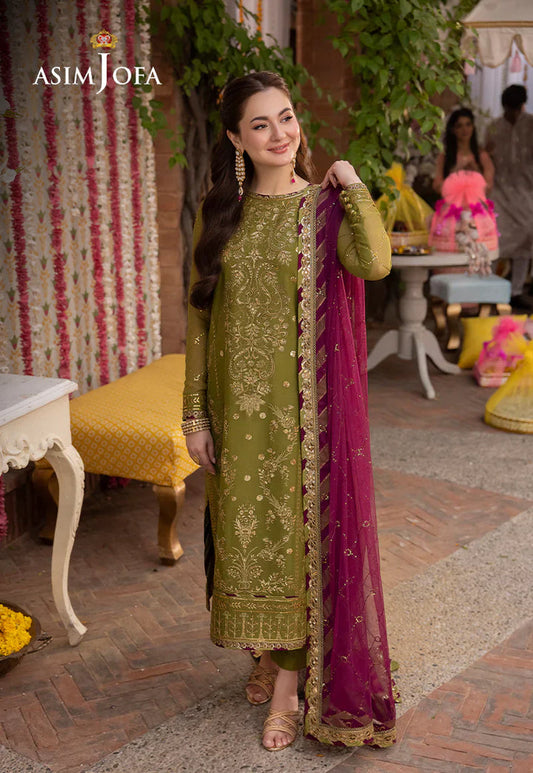 Lawn 3PC Embroidered With Chiffon Embroidered Dupatta-243