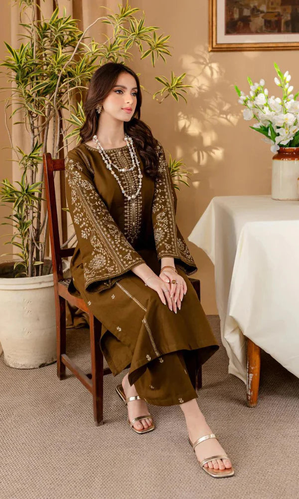 Dhanak Unstich 2PC Embroidered-105