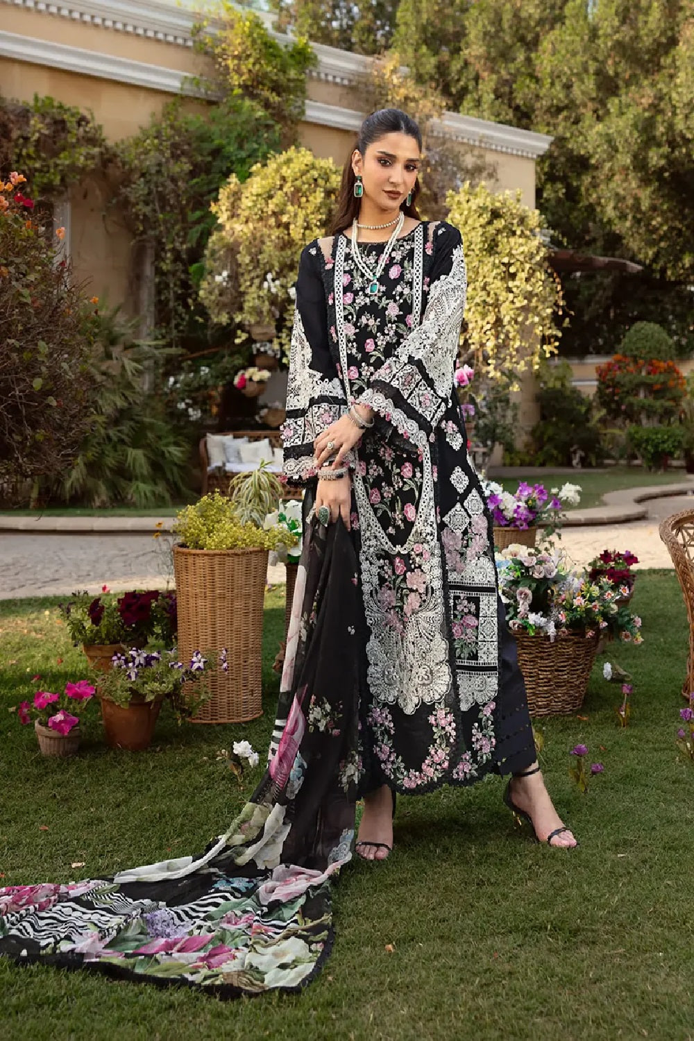 Premium - Luxury Lawn Edition' 26 -Chiffon Printed Dupata-702
